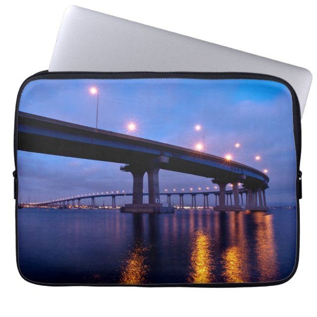 Funda Para Portátil Puente Coronado en el atardecer (Frente)