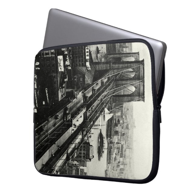 Funda Para Portátil Puente de Brooklyn de 1900 (Anverso izquierdo)