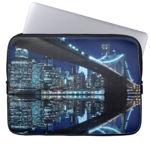 Funda Para Portátil Puente de Brooklyn y horizonte de Manhattan