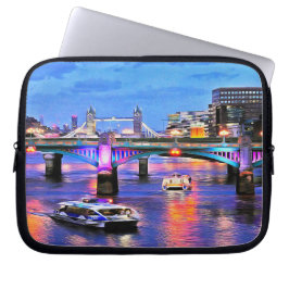 Funda Para Portátil Puentes en el Thames London Laptop Sleeve