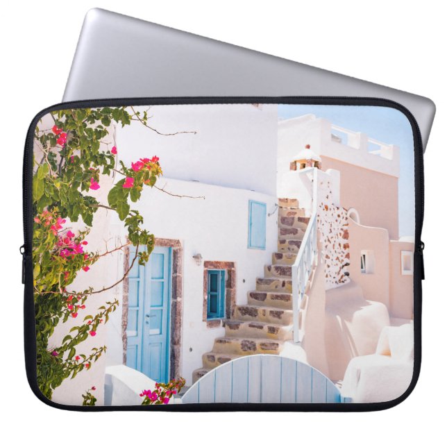 FUNDA PARA PORTÁTIL PUERTA AZUL CERRADA (Frente)