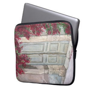 Funda Para Portátil Puerta Azul Vintage 