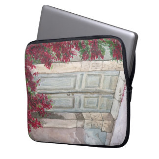 Funda Para Portátil Puerta Azul Vintage
