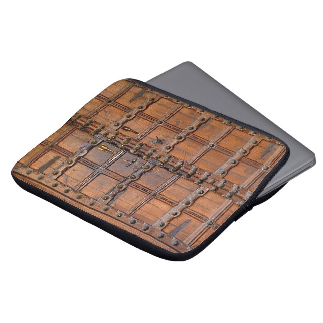 Funda Para Portátil Puerta de madera india (Superior anverso)