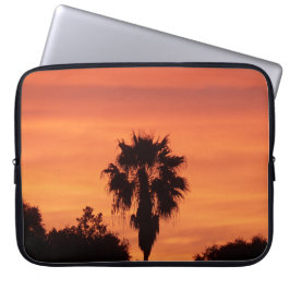 Funda Para Portátil Puesta de sol de invierno naranja Florida en una f