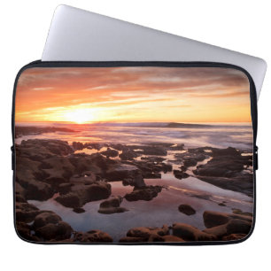 Funda Para Portátil Puesta de sol sobre piscinas de marea
