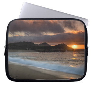 Funda Para Portátil Puesta del sol en la playa del monasterio, Carmel,