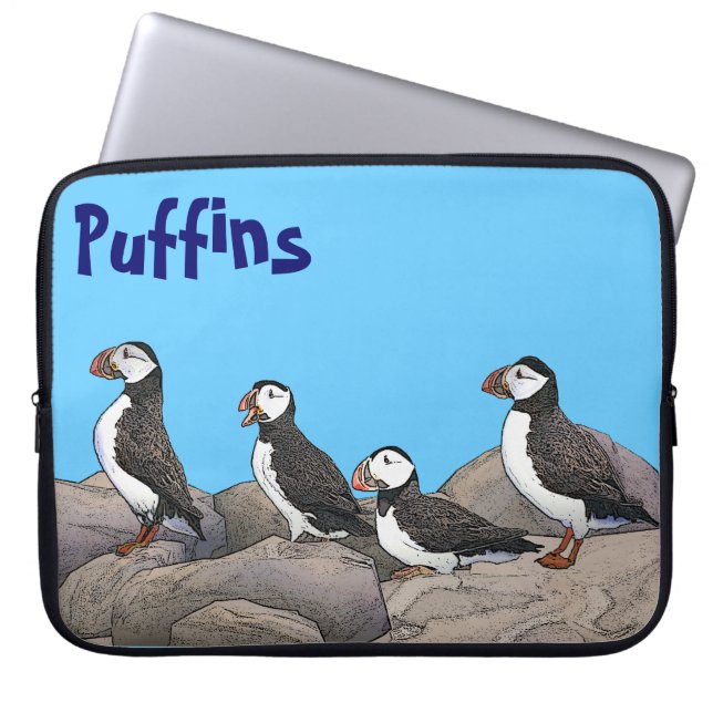 Funda Para Portátil Puffins atlánticos (Frente)