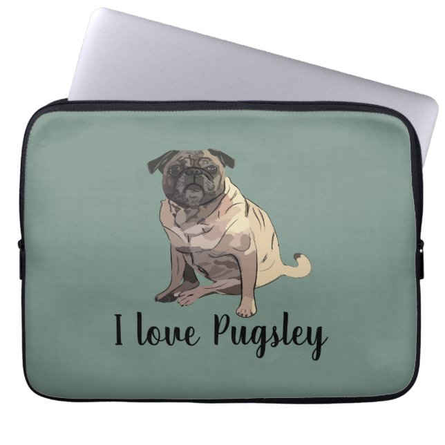 Funda Para Portátil Pug (Frente)