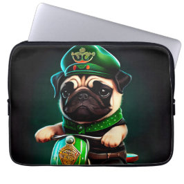 Funda Para Portátil Pug Dog Driving Bike St.