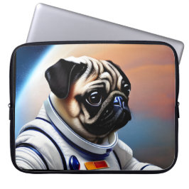 Funda Para Portátil Pug espacial