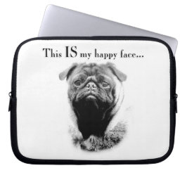 Funda Para Portátil Pug Happy Face