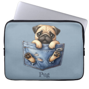 Funda Para Portátil Pug Pocket Dog