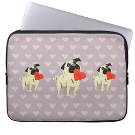 Funda Para Portátil Pug sé mi San Valentín