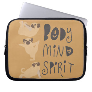 Funda Para Portátil Pugs de Yoga
