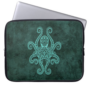 Funda Para Portátil Pulpo complejo de la piedra azul