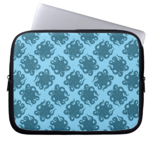 Funda Para Portátil Pulpo en modelo azul