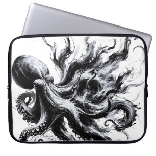 Funda Para Portátil Pulpo Kraken de fluido de tinta abstracta
