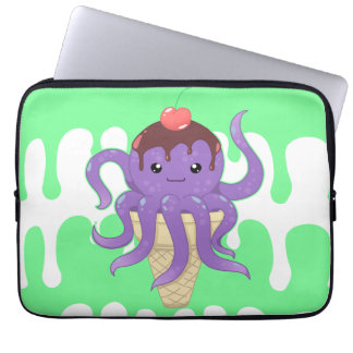 Funda Para Portátil Pulpo lindo de la púrpura del helado del kawaii