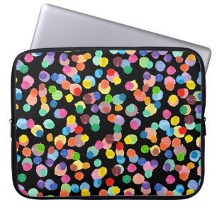 Funda Para Portátil Punto de Polka acuarela, fondo de Pascua.