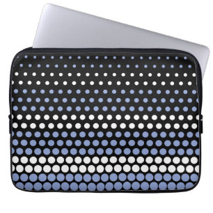 Funda Para Portátil Punto de polka blanco y blanco