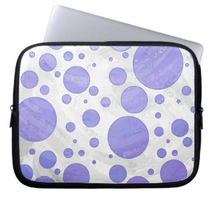 Funda Para Portátil Punto de Polka de Sol Púrpura