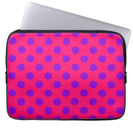 Funda Para Portátil Punto de polka morado sobre cereal