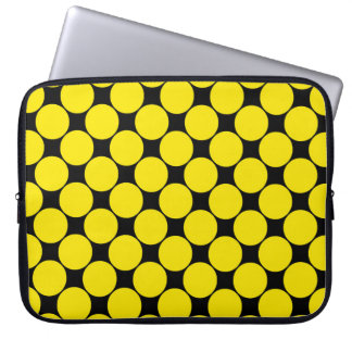Funda Para Portátil Punto de polka radiactivo amarillo 4.