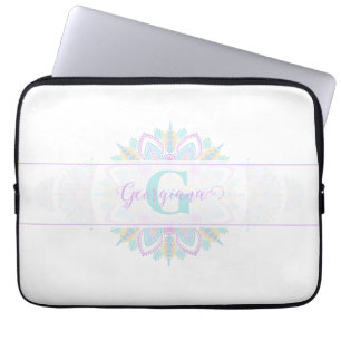 Funda Para Portátil Punto ornamental del arcoiris Pastel personalizado