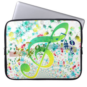 Funda Para Portátil Puntos acuáticos Y Limpiador Verde