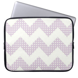 Funda Para Portátil Puntos Chevron y Polka