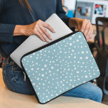 Funda Para Portátil Puntos dálmatas azules, puntos dálmatas, impresion<br><div class="desc">Cuidados,  divertidos y adorables manchas dálmatas de color azul y blanco. Un regalo moderno y de moda,  perfecto para los amantes dálmatas en su vida.</div>