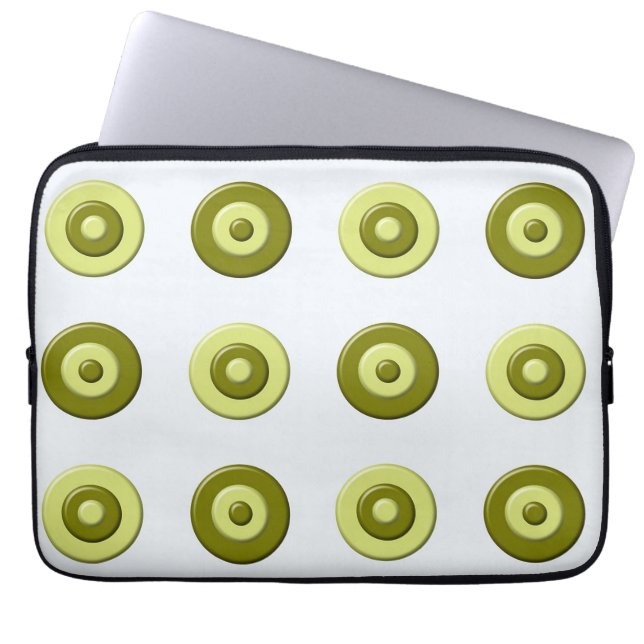 Funda Para Portátil puntos de polca abstractos (Frente)