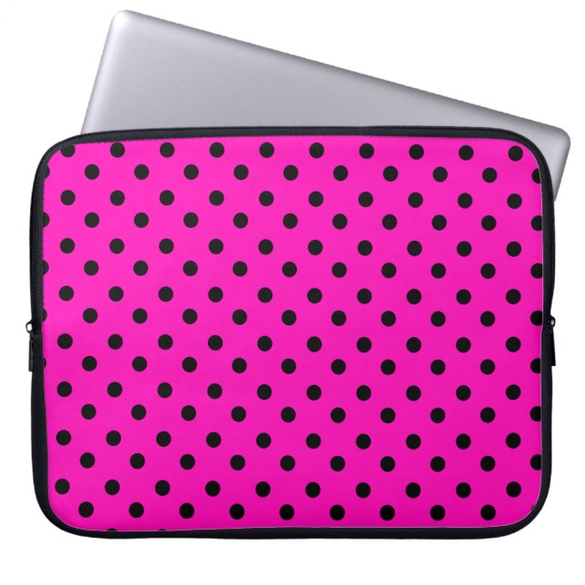 Funda Para Portátil Puntos de Polka (Frente)