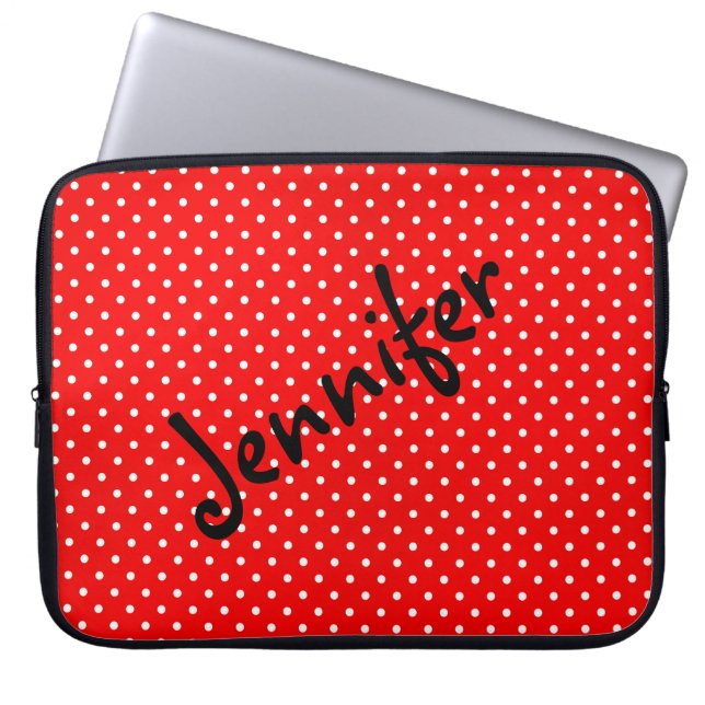 Funda Para Portátil Puntos de polka (Frente)
