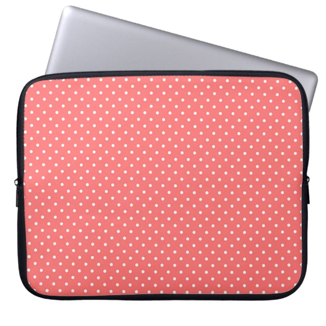 Funda Para Portátil Puntos de Polka (Frente)