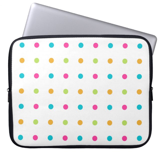 Funda Para Portátil Puntos de Polka (Frente)