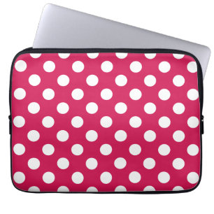 Funda Para Portátil Puntos de polka blanco sobre cereal