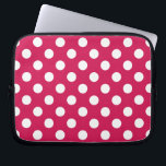 Funda Para Portátil Puntos de polka blanco sobre cereal<br><div class="desc">Puntos de polka blanco sobre cereal</div>