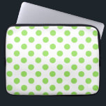 Funda Para Portátil Puntos de polka blanco y limón<br><div class="desc">Puntos de polka blanco y limón</div>
