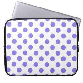 Funda Para Portátil Puntos de polka periwinkle