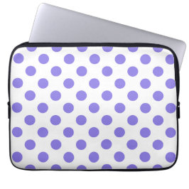 Funda Para Portátil Puntos de polka periwinkle