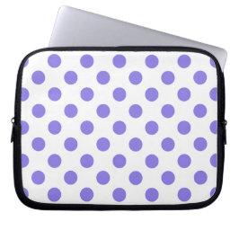 Funda Para Portátil Puntos de polka periwinkle