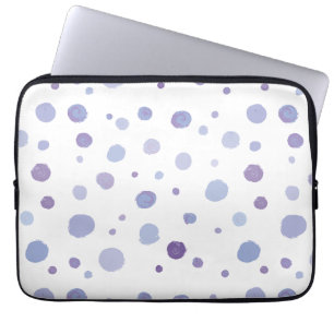 Funda Para Portátil puntos de polka pintados a mano