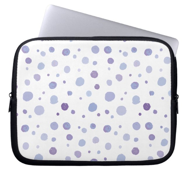 Funda Para Portátil puntos de polka pintados a mano (Frente)