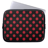Puntos de polka rojos y negros