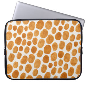 Funda Para Portátil Puntos Dorados: Gouache Abstracto