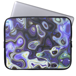 Funda Para Portátil Purple Abstract Amoeba Art Laptop Sleeve