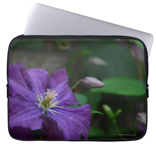 Funda Para Portátil Purple Clematis (Frente)