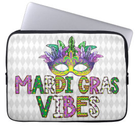 FUNDA PARA PORTÁTIL PURPLE GOLD GREEN MARDI GRAS VIBS